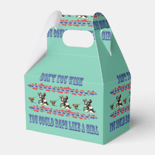 Westliche Partygeschenk- oder Geschenkbox Cowgirl- Geschenkschachtel