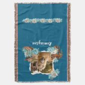 Westliche Pferde-Blumen-Decke Decke (Vorderseite Vertikal)