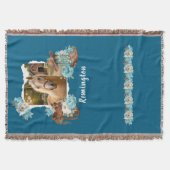 Westliche Pferde-Blumen-Decke Decke (Vorderseite)