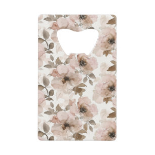 Westliche Pink Braune Cowgirl Streifen & Blumen Geldbeutel Flaschenöffner
