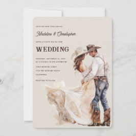 Westliche Ranch-Hochzeitseinladung Einladung