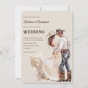 Westliche Ranch-Hochzeitseinladung Einladung