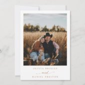 Westliche Rustikale Cowboyhut-Foto-Hochzeit Einladung (Rückseite)