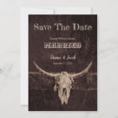 Westliche rustikale Hochzeit Vintage Save The Date (Vorderseite)