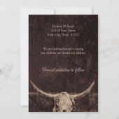 Westliche rustikale Hochzeit Vintage Save The Date (Rückseite)