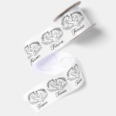 Westliche Rustikale Landhochzeit Satinband (Rückseite)