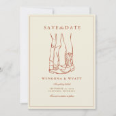 Westliche Rustikale Moderne Foto Save the Date  (Vorderseite)