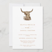 Westliche Rustikale Pampasgras Boho Hochzeit Einladung (Vorderseite)