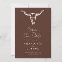 Westliche Save-the-Date-Karte | Rustikaler Boho-Ku