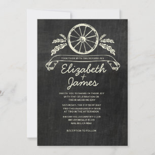 Westliche Schiefer-Hochzeitseinladungen Einladung