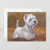 Westliche Spiele in Blätter Hund Art Postkarte (Vorne/Hinten)