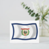 Westliche Virginia-Flagge Postkarte (Stehend Vorderseite)