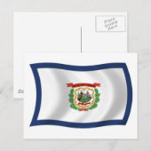 Westliche Virginia-Flagge Postkarte (Vorne/Hinten)