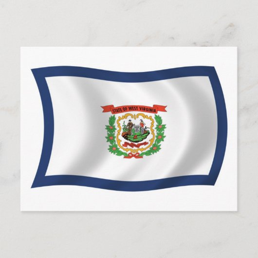 Westliche Virginia-Flagge Postkarte (Vorderseite)