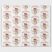 Westliche Weihnachts-Cowboystiefel Geschenkpapier (Flach)