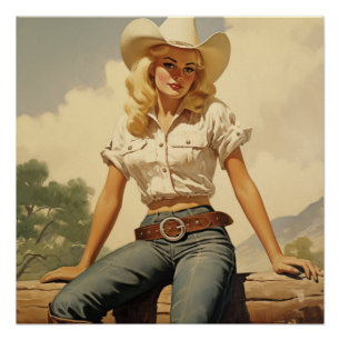 Westliche Winde der Romantik: Wild-West-Geflüster Poster