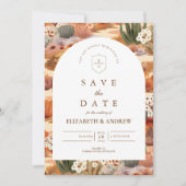Westliche Wüsten-Blumenhochzeit Save The Date (Vorderseite)