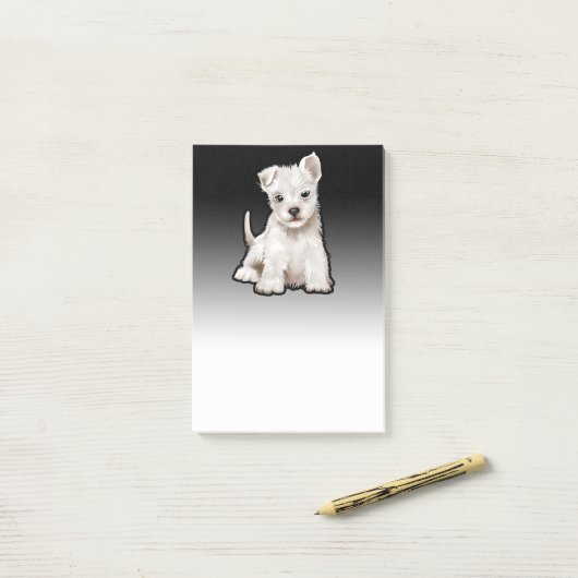 Westlicher, benutzerdefinierter schwarzer Fade Pos Post-it Klebezettel (Auf Schreibtisch)