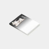 Westlicher, benutzerdefinierter schwarzer Fade Pos Post-it Klebezettel (angewinkelt)