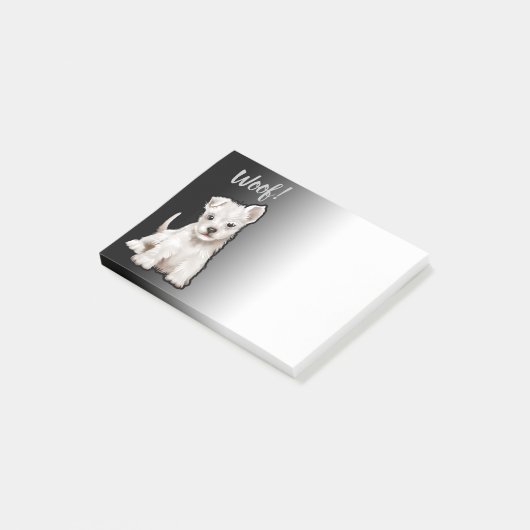 Westlicher, benutzerdefinierter schwarzer Fade Pos Post-it Klebezettel (angewinkelt)