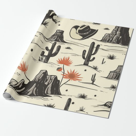 Westlicher Berg Geschenkpapier (Ungerollt)