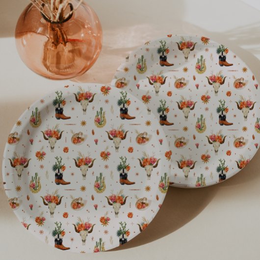 Westlicher Boho-Stil Pappteller