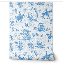 Westlicher Cowboy-Pferd-Kaktus-Wüsten-Toile