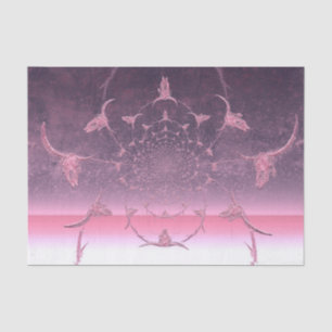 Westlicher girly metallischer lila rosa Kuhschädel Seidenpapier