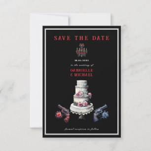 Westlicher Goth-Noir-Alternativer Save-The-Date-Te Save The Date