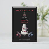 Westlicher Goth-Noir-Alternativer Save-The-Date-Te Save The Date (Stehend Vorderseite)