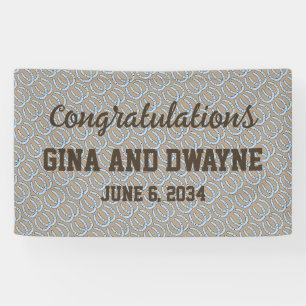 Westlicher Hufeisen-Hochzeit-Cowboy Banner