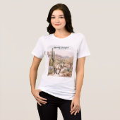 Westlicher Kaktuspferd Tri-Blend Shirt (Vorderseite voll)