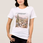 Westlicher Kaktuspferd Tri-Blend Shirt (Vorderseite)