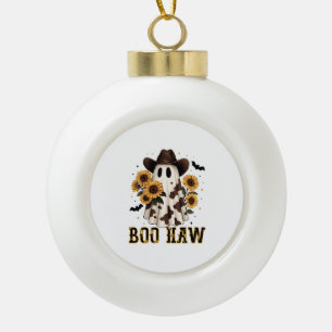 Westlicher Kuhfleck Gruseliger Geist Boo Haw Keramik Kugel-Ornament