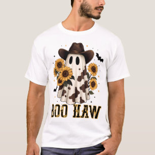 Westlicher Kuhfleck Gruseliges Gespenst Boo Haw T-Shirt