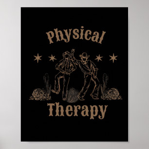 Westlicher Physiotherapeut PT Behandlung PTA Rücke Poster