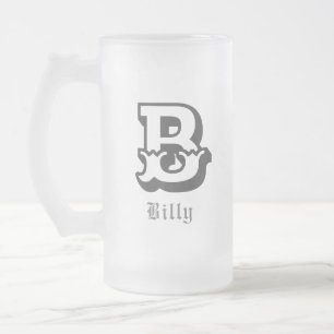 Westlicher Stolz Personalisiertes Monogramm Mattglas Bierglas