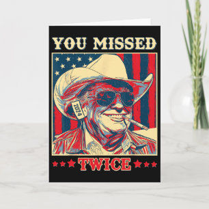 Westlicher Trump-Cowboy, den du zweimal verfehlt h Karte