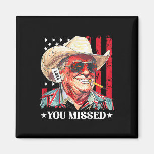 Westlicher Trump Cowboy Du Hast Trump 2025 US-Flag Magnet