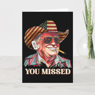Westlicher Trump Cowboy Du Verpasst Amerikanische Karte