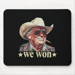 Westlicher Trump Cowboy Wir Gewannen Amerikanische Mousepad