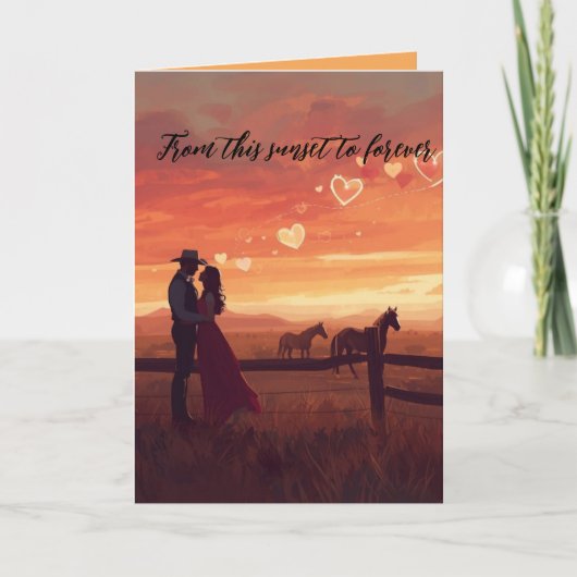 Westlicher Valentinstag-Grußkarte Feiertagskarte (Vorderseite)