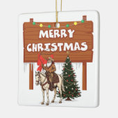 westlicher Weihnachtsbaumschmuck Keramikornament (Links)