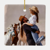 westlicher Weihnachtsbaumschmuck Keramikornament (Rückseite)
