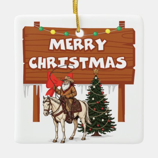 westlicher Weihnachtsbaumschmuck Keramikornament (Vorderseite)