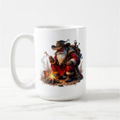 Westlicher Weihnachtsmann am Lagerfeuer Kaffeetasse (Links)