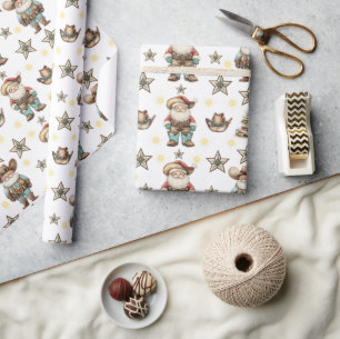 Westlicher Weihnachtsmann  Geschenkpapier