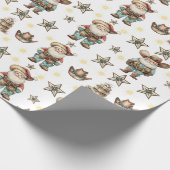Westlicher Weihnachtsmann Geschenkpapier (Ecke)