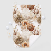 Westliches Braun Creme Südwest-Blumenmuster Golfhandtuch (Insitu)