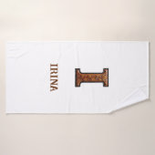 Westliches geprägtes Lederinitial-Monogramm I Badehandtuch (Badehandtuch)